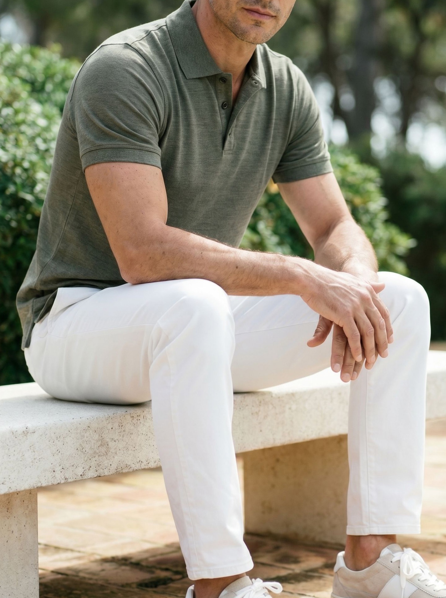 Blue Label polo pique in million dollar green